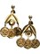 Adults Womens Desert Arabian Princess Gold Coin Earrings Costume Accessory